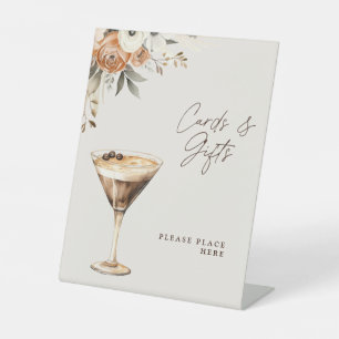 Kaarten & Geschenken Espresso Martini Vrijgezellen Reclamebord Met Voetstuk