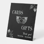 Kaarten & Geschenken Gotisch Hart Whimsigoth Weddi Reclamebord Met Voetstuk (Voorkant)
