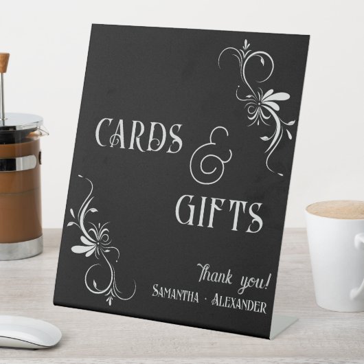 Kaarten & Geschenken Gotische Whimsigoth bruiloft Reclamebord Met Voetstuk (Insitu)