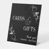Kaarten & Geschenken Gotische Whimsigoth bruiloft Reclamebord Met Voetstuk (Voorkant)