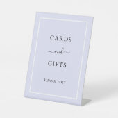 Kaarten geschenken gouden partij lavendel reclamebord met voetstuk (Voorkant)