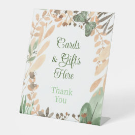 Kaarten & geschenken hier teken bruiloft reclamebord met voetstuk