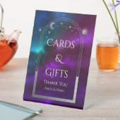 Kaarten & Geschenken Kosmische Paarse Blauwgroen Z Reclamebord Met Voetstuk (Insitu)