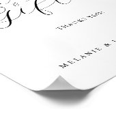 Kaarten & Geschenken Minimaal Elegante Script Gast Poster (Hoek)