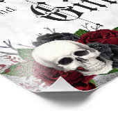 Kaarten & Geschenken, Schedel en Rozen, Gotische b Foto Afdruk (Hoek)