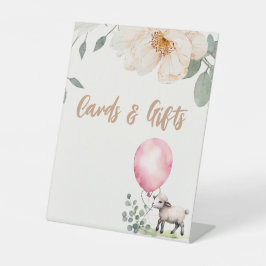 Kaarten & Geschenken Sweet Little Lamb Baby shower Reclamebord Met Voetstuk