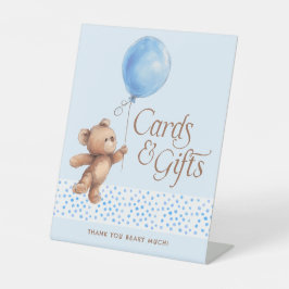 Kaarten & Geschenken Teddy Bear Baby shower Reclamebord Met Voetstuk