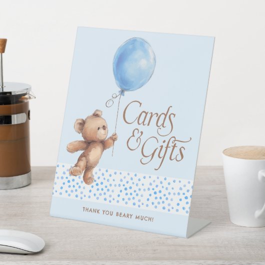 Kaarten & Geschenken Teddy Bear Baby shower Reclamebord Met Voetstuk (Insitu)