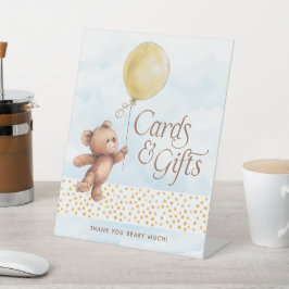 Kaarten & Geschenken Teddy Bear Baby shower Reclamebord Met Voetstuk