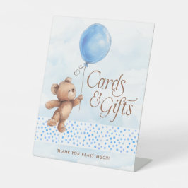 Kaarten & Geschenken Teddy Bear Baby shower Reclamebord Met Voetstuk