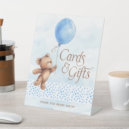 Kaarten & Geschenken Teddy Bear Baby shower Reclamebord Met Voetstuk (Insitu)