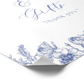 Kaarten & geschenken Toile wit en blauw Poster (Hoek)