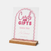 Kaarten & Geschenken Wavy Roze Neon Afstudeerfeest Acryl Bord (Hoek)