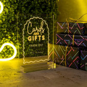 Kaarten & Geschenken Wavy Yellow Neon Afstudeerfee Acryl Bord