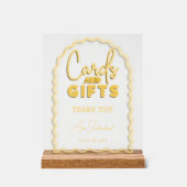 Kaarten & Geschenken Wavy Yellow Neon Afstudeerfee Acryl Bord (Voorkant)