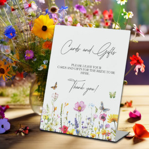 Kaarten & Geschenken Wildflower Vlinders Vrijgezel Reclamebord Met Voetstuk