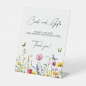 Kaarten & Geschenken Wildflowers Vlinders Baby sho Reclamebord Met Voetstuk (Voorkant)
