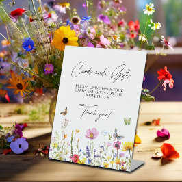 Kaarten & Geschenken Wildflowers Vlinders Trouwen Reclamebord Met Voetstuk