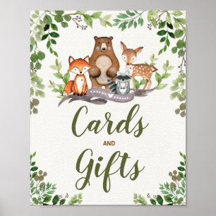 Kaarten & Gifts Woodland Forest Baby shower Party Poster