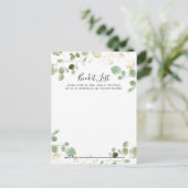 Kaarten gouden Confetti Eucalyptus Wedding Bucket  (Staand voorkant)