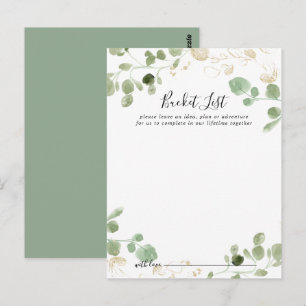 Kaarten gouden Confetti Eucalyptus Wedding Bucket 