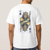 Kaarten grafisch ontwerp op mannen t-shirt (Achterkant)