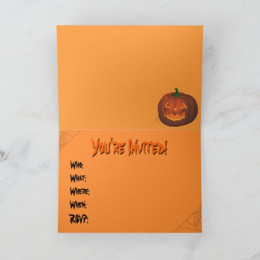 Kaarten Halloween van Jack-o-lantern Party (Binnen)