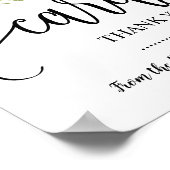 Kaarten handtekening douche bruiloft receptie zonn poster (Hoek)