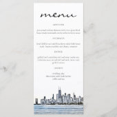 Kaarten in het Chicago Skyline Menu (Voorkant)