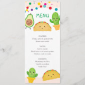 Kaarten in het menu Baby shower van de Taco Party (Voorkant)