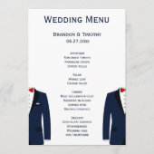 Kaarten in het menu Blauw en wit homohuwelijk (Voorkant)