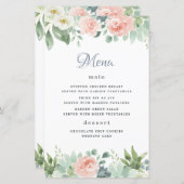 Kaarten in het menu Dusty Blue Blush Floral Garden (Voorkant / Achterkant)