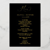 Kaarten in het menu Elegant Black & Gold Weddensch (Voorkant)