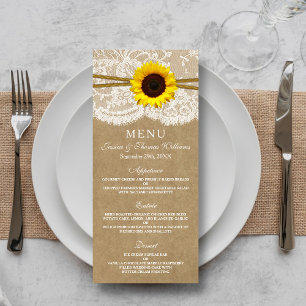 Kaarten in het menu Kraft, Lace & Sunflower Collec