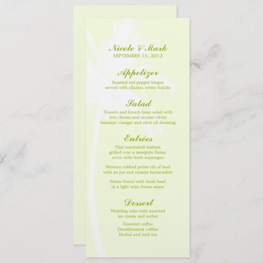 Kaarten in het menu Palm Trees Tropical Wedding Me (Voorkant / Achterkant)