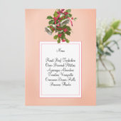 Kaarten in het menu roze cellen en bessen (Staand voorkant)