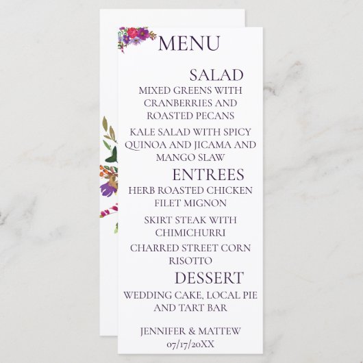 Kaarten in het menu Rustige kalligrafie Elegant We (Voorkant / Achterkant)