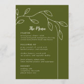 Kaarten in het menu Sage Green Wedding (Voorkant)
