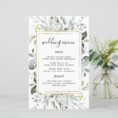 Kaarten in het menu Stusty Blue Gold Elegant Rusti (Staand voorkant)