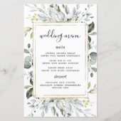 Kaarten in het menu Stusty Blue Gold Elegant Rusti (Voorkant)