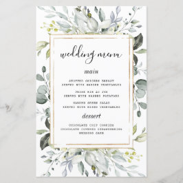 Kaarten in het menu Stusty Blue Gold Elegant Rusti