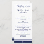 Kaarten in het menu White Custom Nautical Wedding (Voorkant / Achterkant)