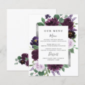 Kaarten in het Paarse grijze zilveren Waterverf-we (Voorkant / Achterkant)