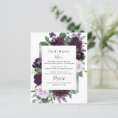 Kaarten in het Paarse grijze zilveren Waterverf-we (Staand voorkant)