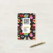 Kaarten in komische stijl post-it® notes (Op bureau)