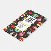 Kaarten in komische stijl post-it® notes (Schuin)