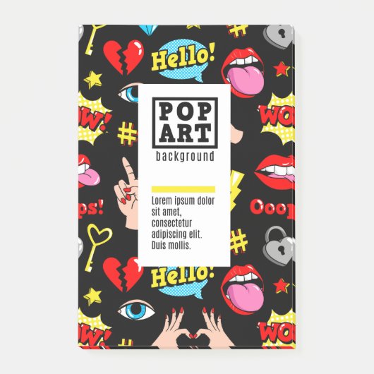 Kaarten in komische stijl post-it® notes (Voorkant)