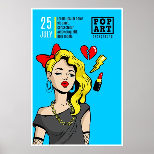 Kaarten in komische stijl poster (Voorkant)