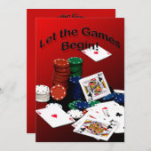 Kaarten - Laat de spelen beginnen (Uitnodigingen) (Voorkant / Achterkant)