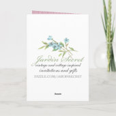 Kaarten met aangepaste tekst bloemige vintage voor (Achterkant)